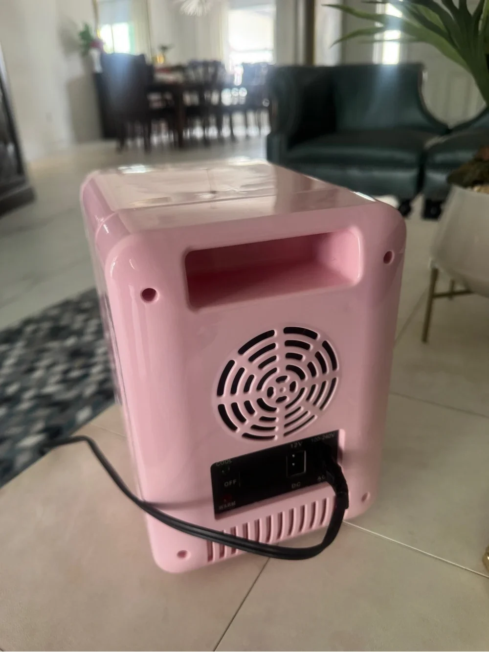 Pink LED Mini Beauty Fridge with Mirror Door
